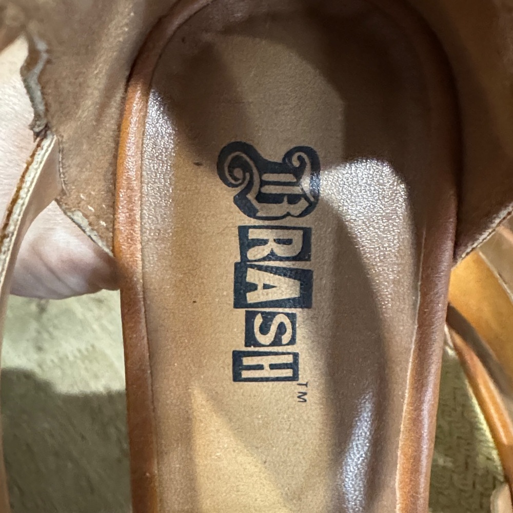 Women's Tan Wedge Sandals - Picture 2 of 7